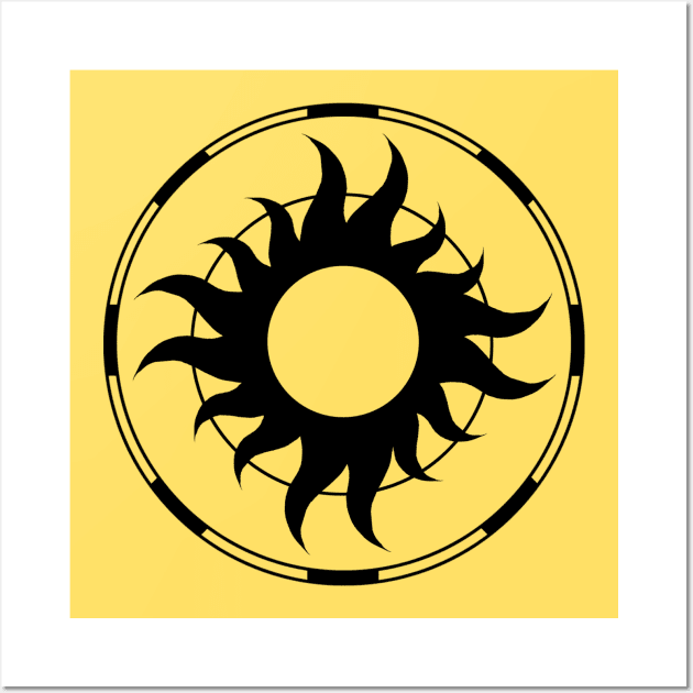 Sun - Original Logo Banner Sigil - Dark Design for Light Backgrounds Wall Art by Indi Martin